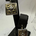 Funky Geometric Square Earrings Silver Photo 0