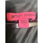 Betsey Johnson  Black Pink Paisley Long Bell Sleeve Ruffle Mini Dress Size 8 Photo 4