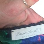 Vtg 1980s Lucie Ann II Floral Nighty Negligee Slip Nightgown Intimate Sleepwear Black Photo 9