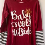 Baby It’s Cold Outside Shirt, Medium Red Photo 0