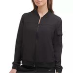 DKNY  Sport Women's Zip-Front Cargo Jacket Black Size XL Windbreaker Side Pocket Photo 5