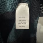 Michael Stars  Dropped Shoulder Stripe Sweater Green & black striped size small Photo 7