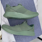 Kizik Lima Women 8.5 Sage Green Knit Hands Free Slip On Lace Up Sneakers Unisex Photo 6