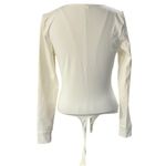 Free People  Intimidately Cream V-Neck Bodysuit Size XS Photo 3