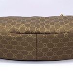 Gucci Limited Edition Abbey Brown Gg Fabric Gold Vintage Bag Photo 5