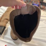 Top Moda NEW! ZOLA 22-inch Over-the-Knee Lace Up Taupe Faux Suede Boots, 6.5 Photo 5