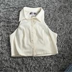 Urban Outfitters  cream clove button down vest cropped tank size small Photo 0