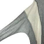 VICI Small Hooded Sweatshirt Hoodie Dolman Sleeve Step Hem Sparkly Gray Stretch Photo 2