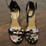 Bamboo  Floral Print Ankle Strap Block Heel Sandals Party‎ Wedding Occasion Photo 2