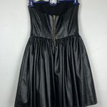 Free People Cross My heart Vegan Leather  XS Diamond Perforated Detail Photo 3