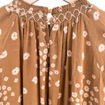 Free People  Flowers in Her Hair Smocked Long Sleeve Tunic Boho Mini Dress XS Photo 4