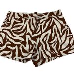 Spanx On The Go Brown Zebra Print Stretch Control Shorts Size XL Photo 2