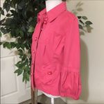 Etcetera Vintage Pink Casual Jacket Cute Poof Sleeves & Button Detail On Front 8 Photo 4