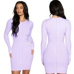 Naked Wardrobe  Lavender Long Sleeve Dress Photo 1