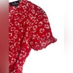 Lulus Garden Explorer Red Floral Print Mini Dress Size Small Red/White Floral Photo 3
