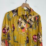 Free People  Silky Nights Oversized Button Down Shirt size XS Bohemian Hippie Photo 3