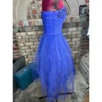 dress strapless tulle beaded purple black sequins Size XS Photo 3