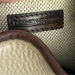 Dooney & Bourke DOONEY BOURKE Vintage Cream and Brown Leather Trim Bucket Bag Photo 7