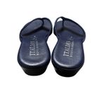 Italian Shoemakers Blue Leather and Rhinestone Wedge Sandals Size 8 Photo 3