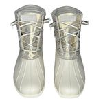 Sperry Top-Sider Women’s Saltwater Shimmer Leather Ivory Duck Booties Size 8 Photo 2