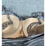 Garnet Hill  Size 8 Bathing Suit Swimsuit Top Tankini Padded Striped Beige White Photo 7