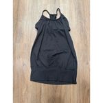 Lululemon  Black Athletic Racerback Tank Top Built In Bra Dress Style Photo 2