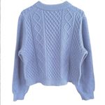 Ann Taylor NWT  Zip Front Cable Knit
Cardigan Grey Blue Size XL Photo 7