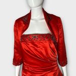Vintage Isabella Princess Dress Bolero Jacket Women’s 8 Embroidery 2 Piece Set Red Photo 3