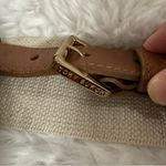 Tory Burch Tan and Brown Stretch Leather Belt with Gold Buckle Size XS Photo 2