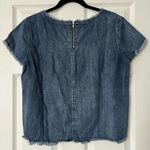 Cloth & Stone  Raw Hem Denim Shirt - Size L Photo 3