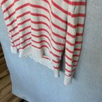 Talbots Women's Petite Striped V-Neck Hoodie Sweater Size M Photo 3