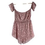 superdown  NWT Aviana Coquette Fairycore Off Shoulder Romper in Mauve Photo 4
