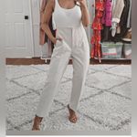 ZARA NWOT  White High Waisted Pants Straight Leg Photo 4