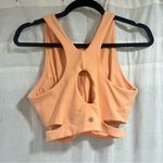 Athleta Conscious Cut-Out Crop Coral Sunset Twist Tank Top Sports Bra Photo 3