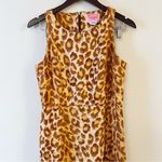 Kate Spade Panthera Ponte Dress Mini Length Sleeveless Brown/Tan Leopard Medium Photo 2