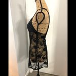 La Perla  Black Satin & Lace Lingerie Chemise Photo 2