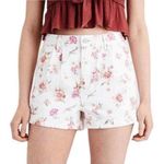 American Eagle NWT  Floral Mom Short 3" Denim Hi-Rise White Size 6 NEW $50 Photo 0
