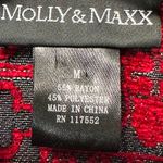 Molly & Maxx Red Tapestry Jacket M Boho Festival‎ Zip Up Ethnic Print Blazer Size M Photo 2