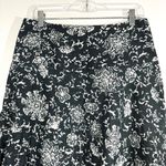 Gap  Linen Black White Floral Woven Skirt Photo 7