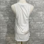 SoulCycle  White Muscle Tee with Gold and Black Graphics Photo 3