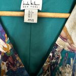 Nicole Miller Mini Dress | Floral Satin | Women’s Small | Long Sleeve | Wrap Photo 2