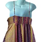 Xhilaration  Women Boho Maxi Sundress Dress L Vibrant Smock Back‎ Festival Beachy Photo 11