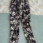 Athleta NWOT  Salutation Printed Jogger Floral Tie Dye Black XS Tall Photo 0