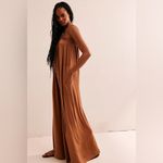 Free People NWT  Sunday Stroll Jumpsuit In Camel Photo 3