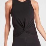 Athleta Sz S Black Essence Twist Tank Crop Stretch Soft Pullover Shirt Photo 0