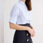 Adam Lippes Blue Pinstripe Poplin Button Down Photo 1