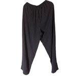 Liz Baker  Essentials Pull On Dark Blue White Pin‎ Strips Oversized Women’s Large Photo 4