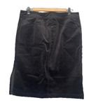 J. Crew‎ Womens Black Velvet Skirt Back Zip Lined Size 12 Preppy Minimal Pencil Photo 4