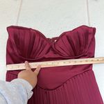 House Of CB L D-DD 'Marcella' Berry pleated georgette maxi dress NWOT Photo 7