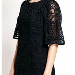 Sézane Gabin Guipure Embroidered Lace Mini Dress, Black, FR34/US2 Photo 4
